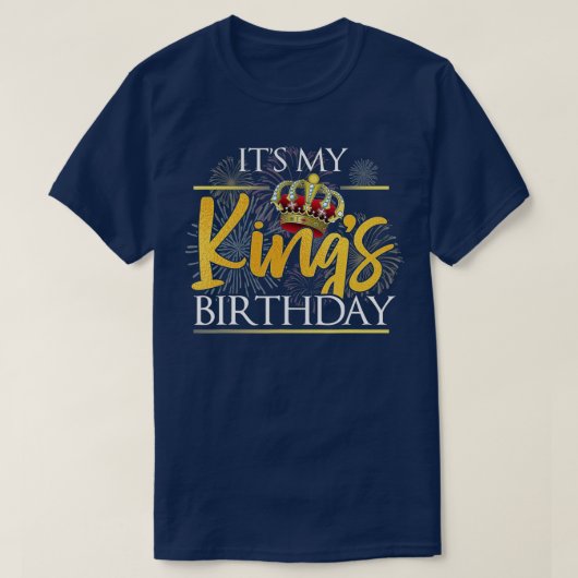 Mijn koningen Birthday Husband en Boyvriend Birthd T-shirt (Design voorkant)