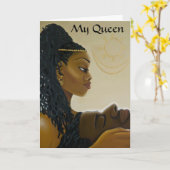 "Mijn Koningin" Wenskaart Kaart (Gele Bloem)