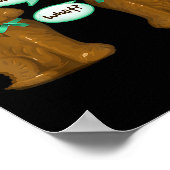 Mijn kont doet pijn Chocolade Konijntje Gelukkig P Poster (Hoek)