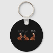 Mijn kont doet pijn Chocolate Bunny Rabbit Funny P Sleutelhanger (Voorkant)