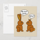 Mijn kont doet pijn! - Wat? Bruin Feestdagenkaart (Voorkant / Achterkant)