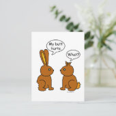 Mijn kont doet pijn! - Wat? Bunny Rabbit Feestdagenkaart (Staand voorkant)