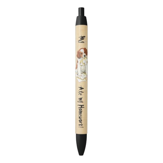 Mijn Kooiker Ate Mijn Homework Zwarte Inkt Pen (Voorkant Verticaal)