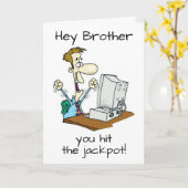 MIJN KOOLBROER IS "60" WOW! KAART (Gele Bloem)