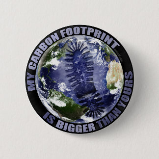 Mijn koolstofvoetafdruk is groter dan die van jou! ronde button 5,7 cm