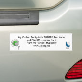 Mijn koolstofvoetafdruk is groter dan u bumpersticker (Op auto)