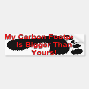 Mijn koolstofvoetafdruk is groter dan u bumpersticker