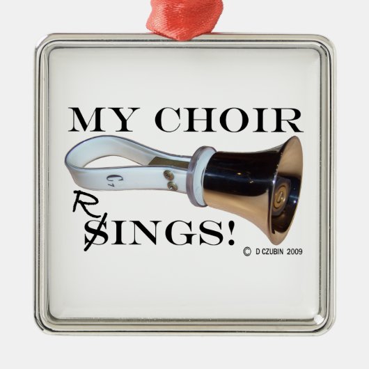 Mijn koor Rings Metalen Ornament (Voorkant)