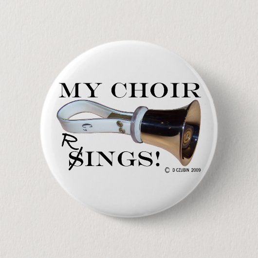 Mijn koor Rings Ronde Button 5,7 Cm (Voorkant)