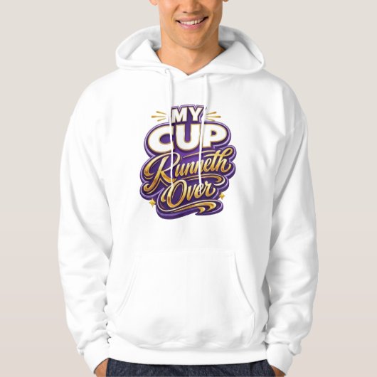 Mijn kopje loopt over - Christelijk Hoodie (Voorkant)