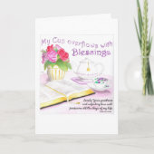 Mijn kopje overloopt verjaardagsfeest Kaart (Voorkant)
