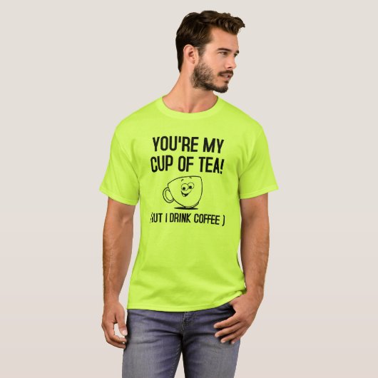 Mijn Kopje Thee Drink Koffie Grappige Tshirt (Voorkant volledig)