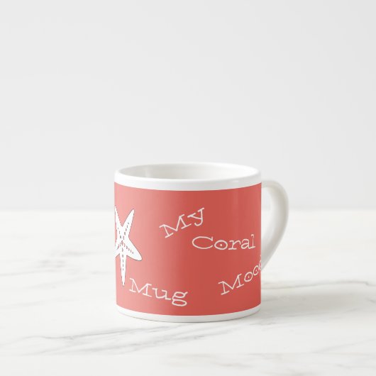 Mijn koraal stemming zeesterren espresso Mok (Voorkant rechts)