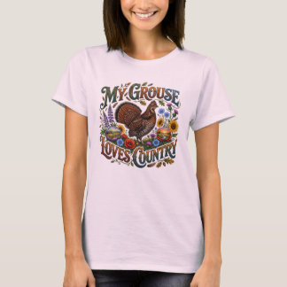 Mijn korhoen houdt van land T-shirt