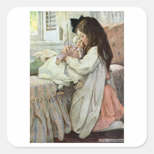 Mijn kostbare Dolly Vierkante Sticker (Voorkant)