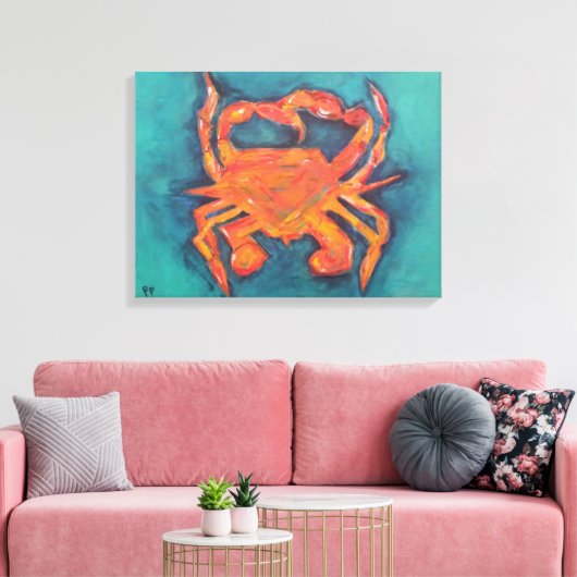 Mijn krab canvas afdruk (Insitu (Woonkamer))