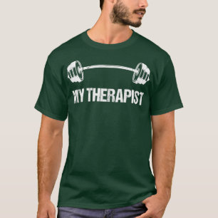 Mijn kruapist (Barbell) Funny Workout Weight Lifti T-shirt