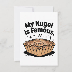 Mijn Kugel is een beroemde grappige Chanoeka Joods Bedankkaart