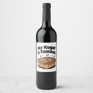 Mijn Kugel is een beroemde grappige Chanoeka Joods Wijn Etiket