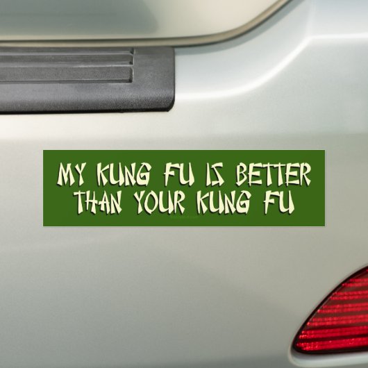 Mijn Kung Fu is beter Bumpersticker (Op auto)