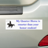 Mijn kwart paard is slimmer dan... bumpersticker (Op auto)