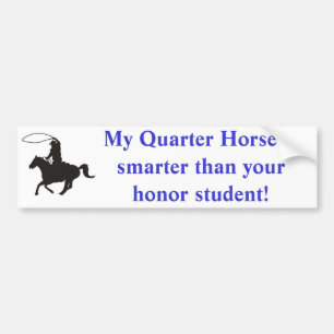 Mijn kwart paard is slimmer dan... bumpersticker