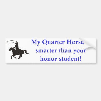 Mijn kwart paard is slimmer dan... bumpersticker