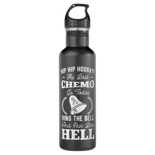 Mijn laatste chemo Chemotherapie Cancer Awareness  Waterfles (Voorkant)