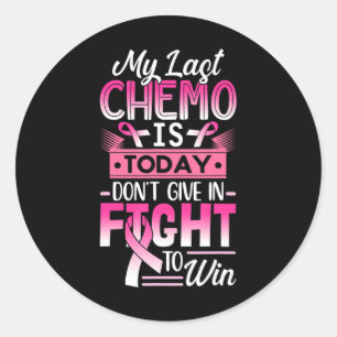 Mijn laatste chemo is vandaag overlevende van bors ronde sticker