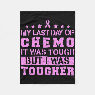 Mijn laatste dag van Chemo was hard, maar ik was h Fleece Deken