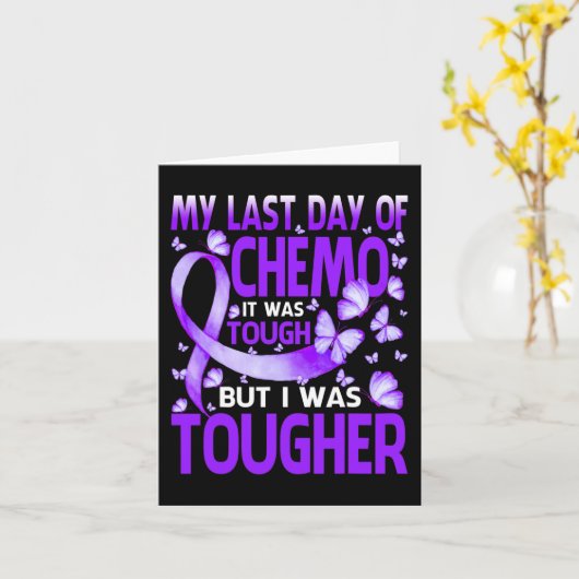 Mijn laatste dag van de dag chemo fibromyalgie bew kaart (Gele Bloem)