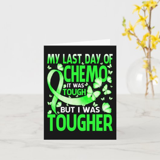 Mijn laatste dag van de dag chemo hersenen handica kaart (Gele Bloem)