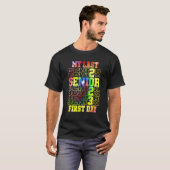 Mijn laatste eerste dag later dan 2023 t-shirt (Voorkant volledig)