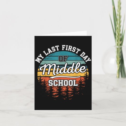 Mijn laatste eerste dag op de middelbare school Gr Kaart (Voorkant)