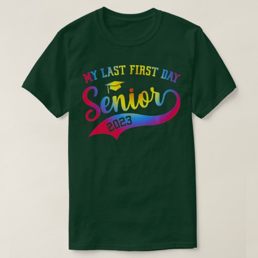 Mijn laatste eerste dag, senior 2023, terug naar s t-shirt (Design voorkant)