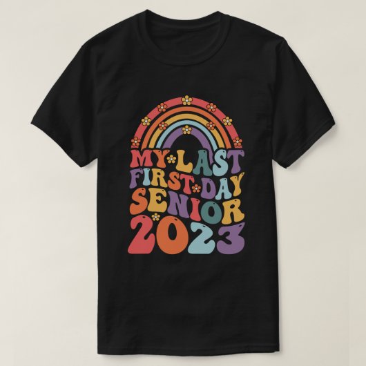 Mijn laatste eerste dag, senior 2023, terug naar s t-shirt (Design voorkant)