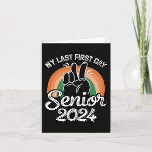 Mijn laatste eerste dag Senior 2024 Retro  terug T Kaart