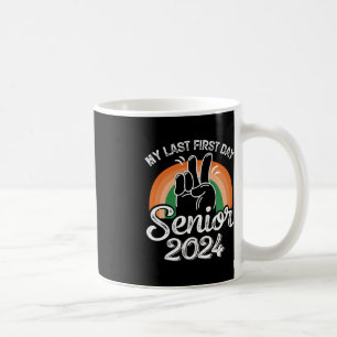 Mijn laatste eerste dag Senior 2024 Retro  terug T Koffiemok