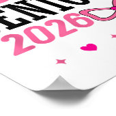 Mijn laatste eerste dag Senior 2026 Coquette Pink Poster (Hoek)