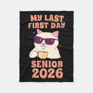 Mijn laatste eerste dag senior 2026 Kat Terug naar Fleece Deken