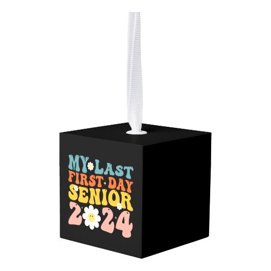 Mijn laatste Eerste Dag Senior Class van 2024 Decoratie (Achter hoekig)