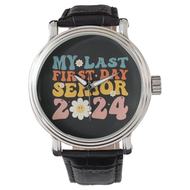 Mijn laatste Eerste Dag Senior Class van 2024 Horloge (Voorkant)