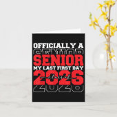 Mijn laatste eerste dag Shirt Senior 2026 Afstuder Kaart (Gele Bloem)