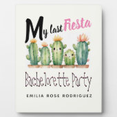 Mijn laatste Fiesta Bachelorette Party Cactussen T Fotoplaat (Voorkant)