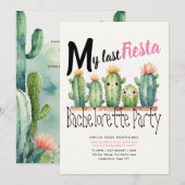 Mijn laatste Fiesta Bachelorette Party Cactussen T Kaart (Voorkant / Achterkant)