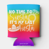 Mijn laatste Fiesta | Bachelorette Party Custom Blikjeskoeler (Achterkant)