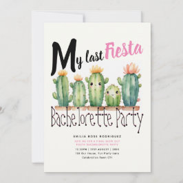 Mijn Laatste Fiesta Vrijgezellenfeest Cacti Thema Kaart