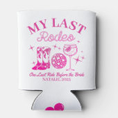 Mijn Laatste Rodeo Persoonlijke Roze Bachelorette- Blikjeskoeler (Achterkant)