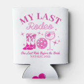Mijn Laatste Rodeo Roze Persoonlijke Afscheidsfees Blikjeskoeler (Achterkant)