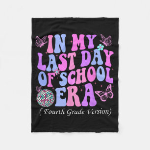 Mijn laatste schooldag vierde klas leraar fleece deken
